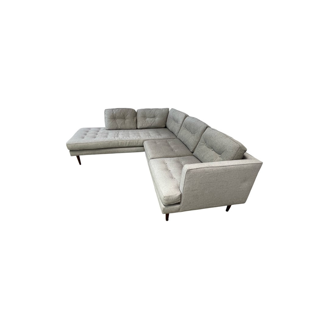 West Elm Peggy Tufted Chaise Sectional Sofa
