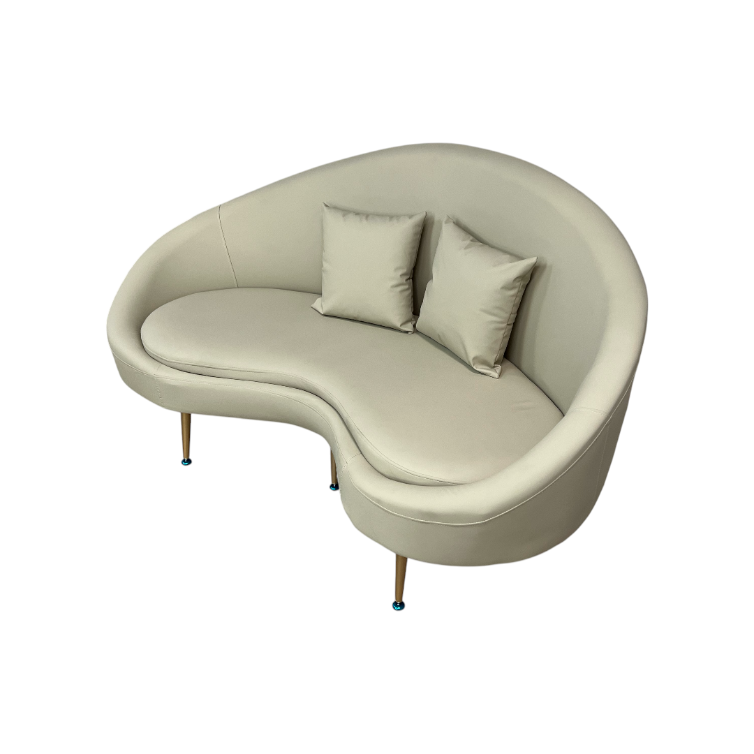 Willa Arlo Shurtz Faux Leather Curved Sofa