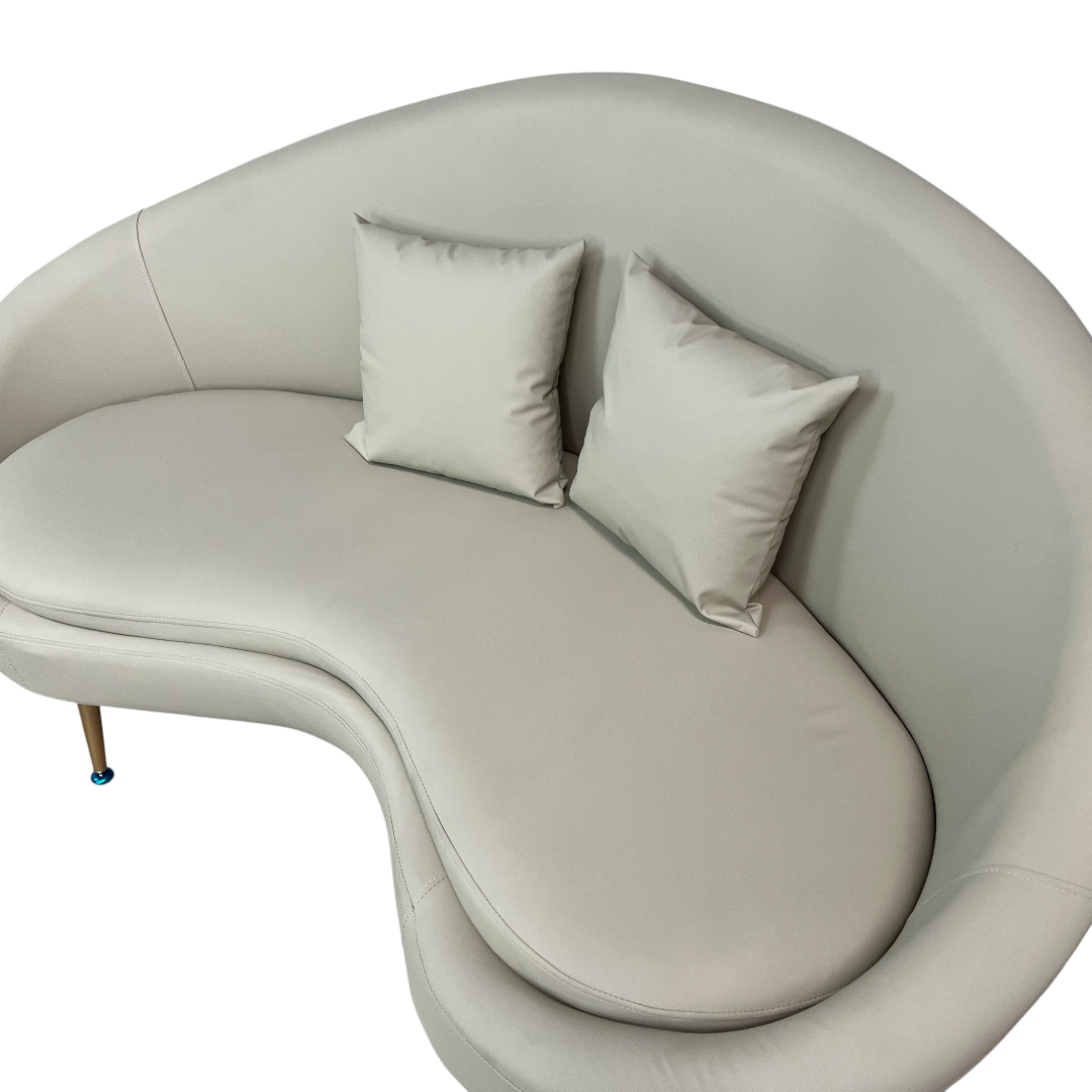 Willa Arlo Shurtz Faux Leather Curved Sofa