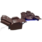 Winston Porter Charolett Breathing Leather Power Recliner Sofa with USB Ports Couch and Chair Set