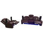 Winston Porter Charolett Breathing Leather Power Recliner Sofa with USB Ports Couch and Chair Set