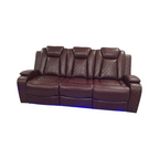 Winston Porter Charolett Breathing Leather Power Recliner Sofa with USB Ports Couch and Chair Set