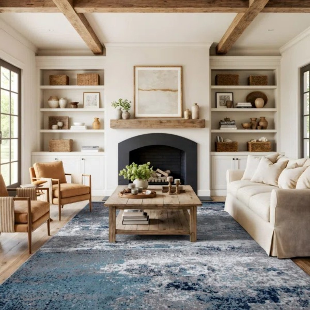 World Rug Gallery Wynn Blue Area Rug