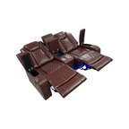 Wrought Studio Breathing Leather Power Reclining Living Room Loveseat With Middle Console