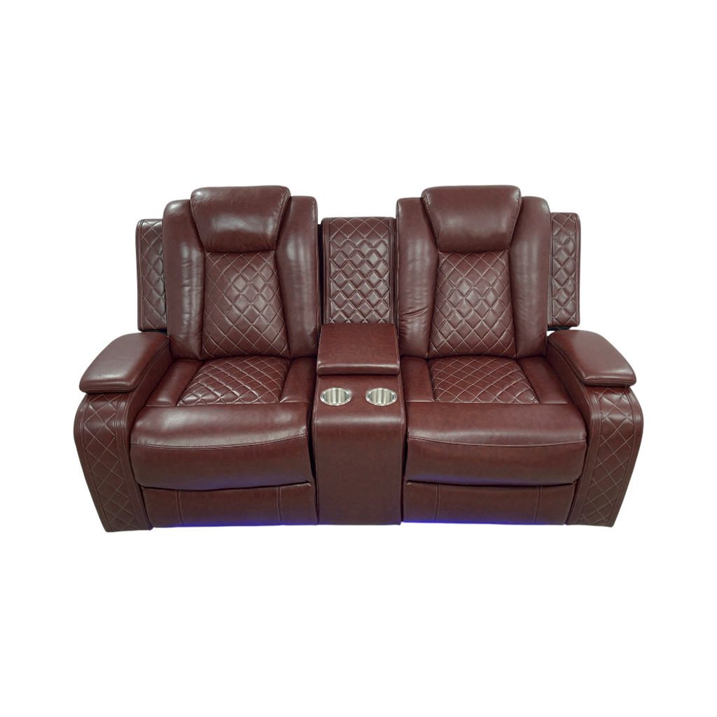 Wrought Studio Power Recliner Loveseat with Console, 65" × 31" × 41" — image 2 of 4
