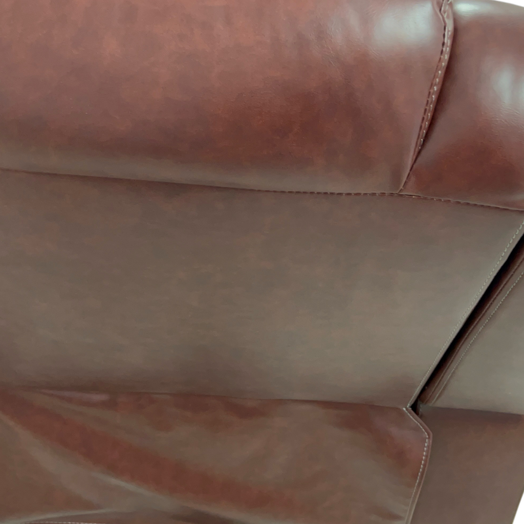 Wrought Studio Breathing Leather Power Reclining Living Room Loveseat With Middle Console