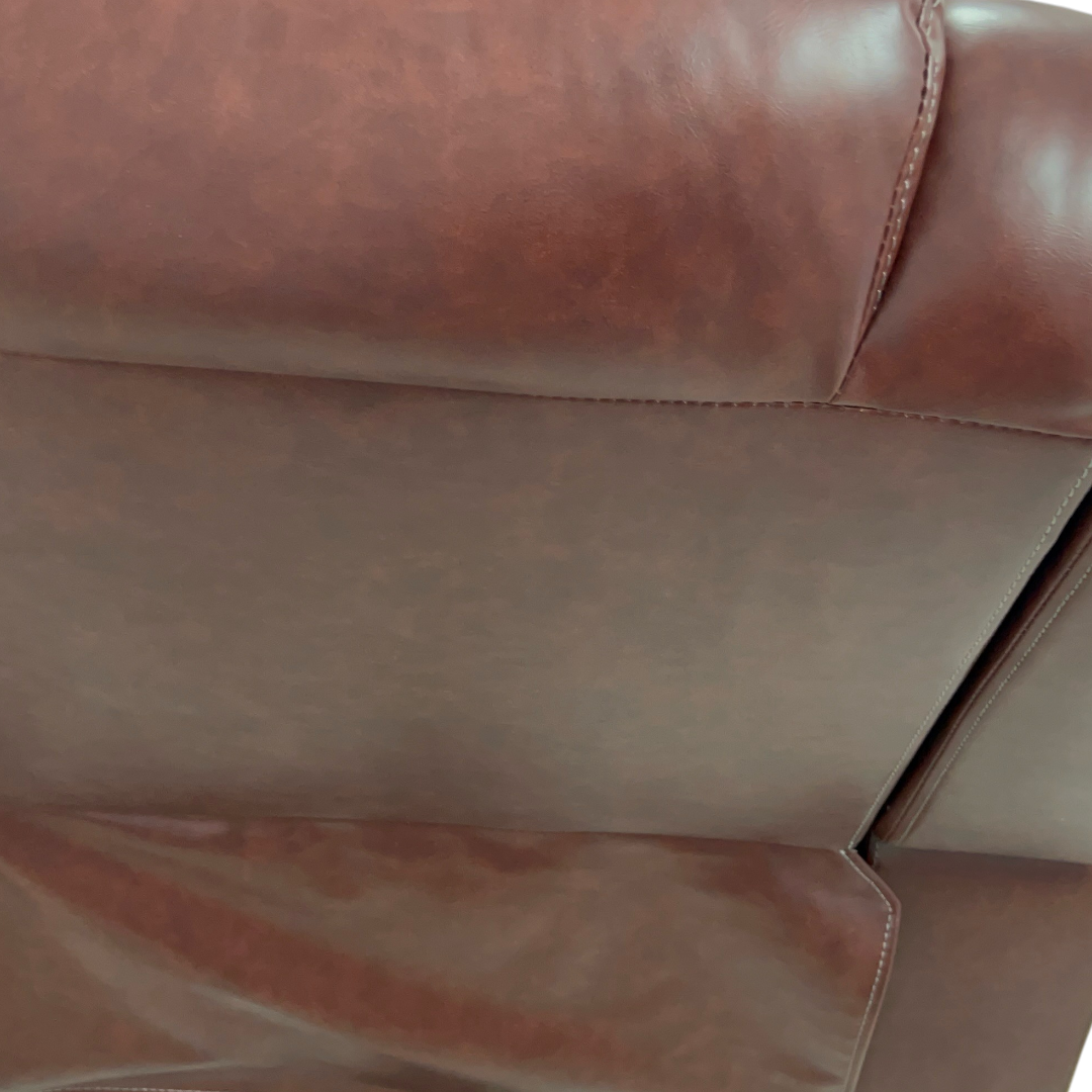 Wrought Studio Breathing Leather Power Reclining Living Room Loveseat With Middle Console