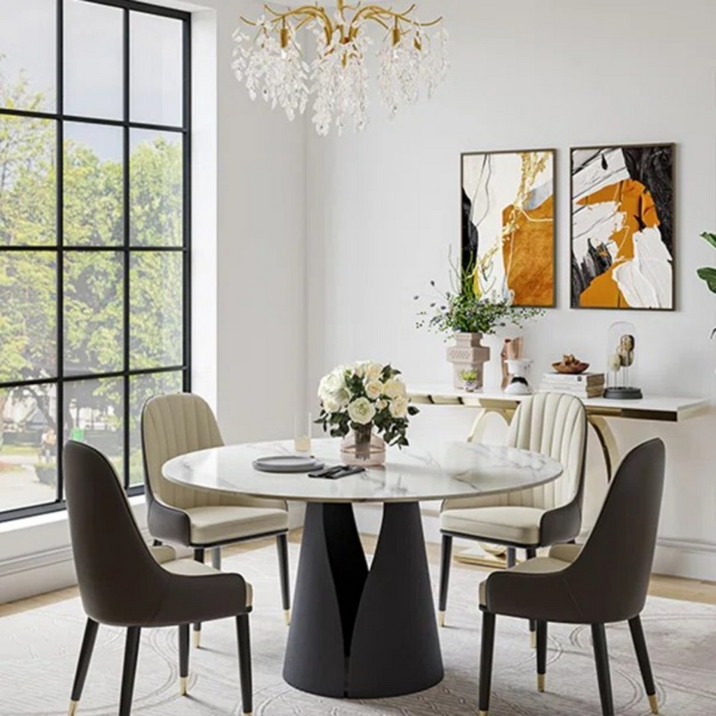 Wrought Studio Vera Modern Round Dining Table, 46" × 46" × 31" — image 1 of 4
