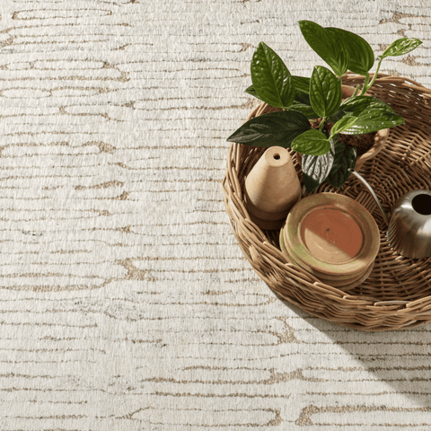 Dash and Albert Rugs Malone Oatmeal Machine Printed Washable Rug