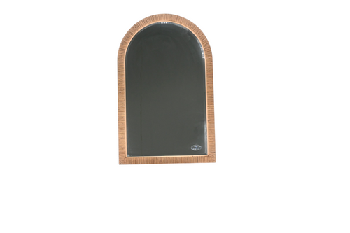 Joss & Main Adrianne Solid Wood / Rattan Arch Wall Mirror, image 5