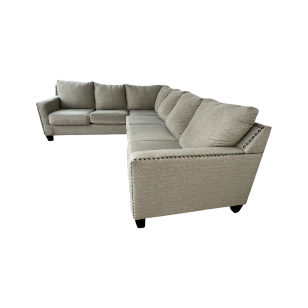 Ashley Large Light Taupe Sectional Couch - Image 2