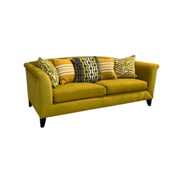 Crate and Barrel Yellow Sofa - Image 2
