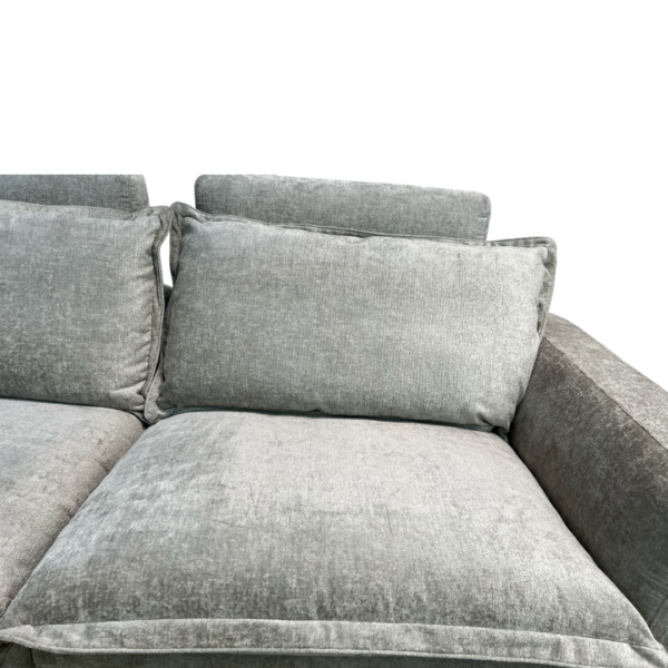 HomeBody Luxe Sofa Two Seater Warm Sand with Recliner - Image 6