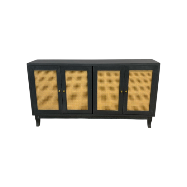 Navy Blue Wooden Side Board