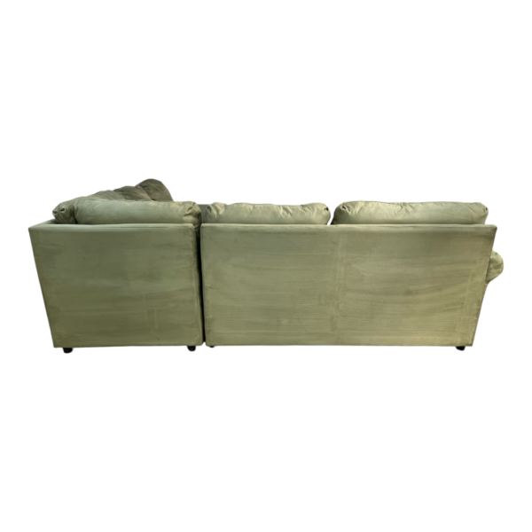 Raymour and Flanigan Green Sectional Couch - Image 4