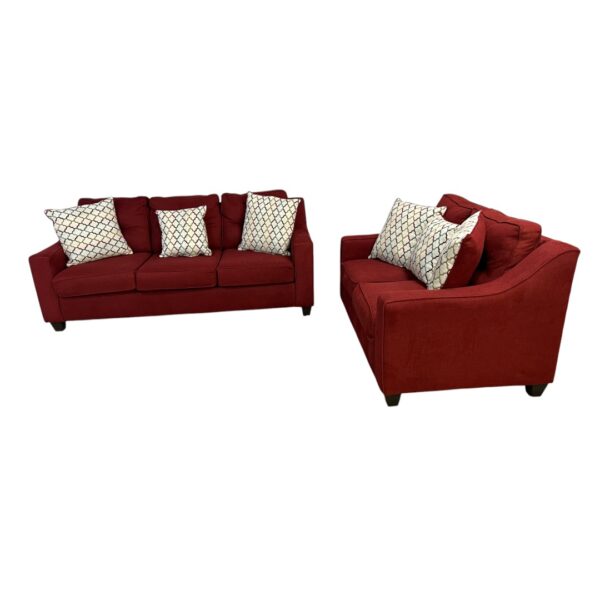 Ashley Red Couch Set - Image 2
