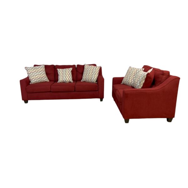 Ashley Red Couch Set - Image 6