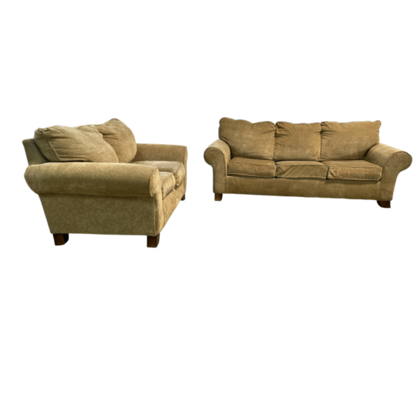 Light Brown Couch Set with Sleeper - Image 2
