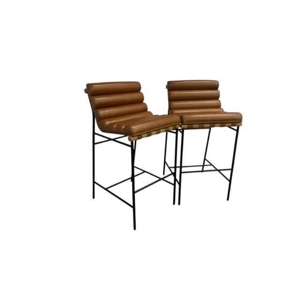Denver Modern Saddle Leather Vail Bar Stool - Image 5