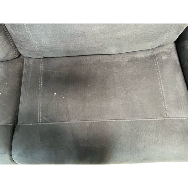 Gray Leather Recliner Couch Set - Image 8