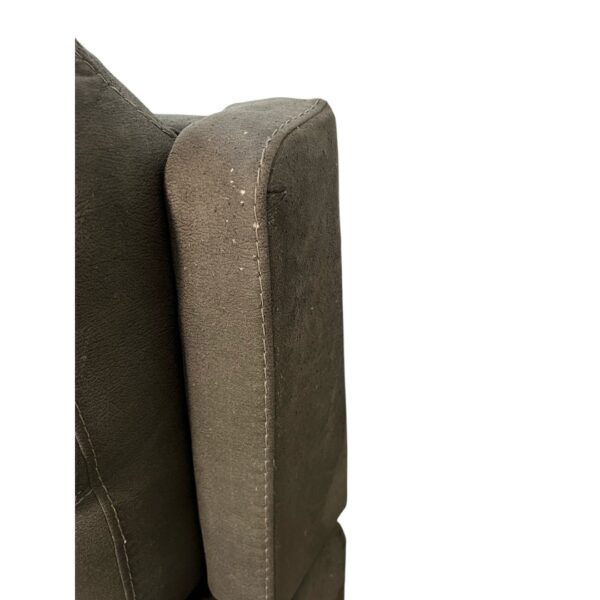 Gray Leather Recliner Couch Set - Image 7