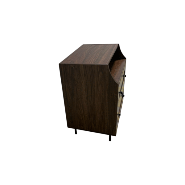 Havenly Lisa 22" Curved Open Top 2 Drawer Nightstand with USB - Dark Walnut - Image 3