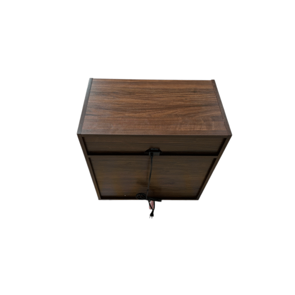 Havenly Lisa 22" Curved Open Top 2 Drawer Nightstand with USB - Dark Walnut - Image 7