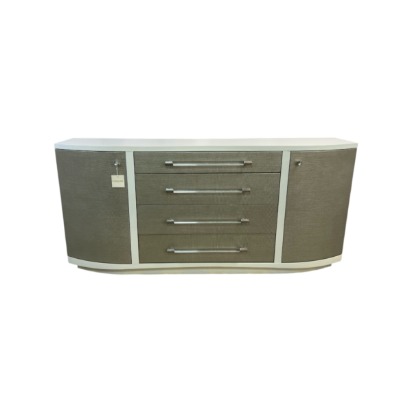 Luxe Decor Classic Clear to Me 4-Drawers White Ash Wood Dresser