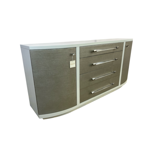Luxe Decor Classic Clear to Me 4-Drawers White Ash Wood Dresser - Image 8