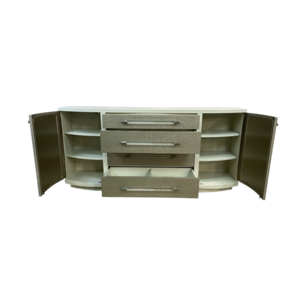 Luxe Decor Classic Clear to Me 4-Drawers White Ash Wood Dresser - Image 2