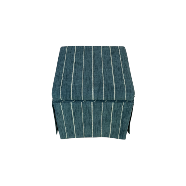 The Inside Skirted Storage Ottoman - Indigo Fritz - Image 4