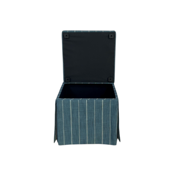 The Inside Skirted Storage Ottoman - Indigo Fritz - Image 2