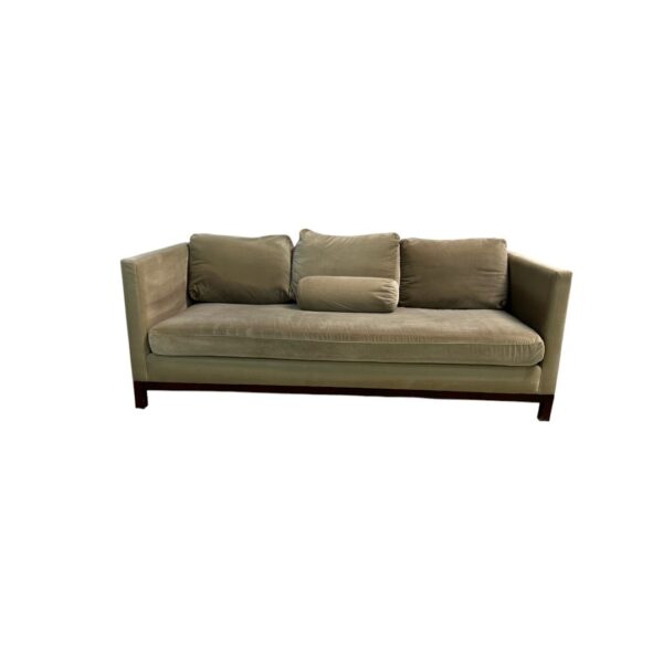 Velvet Olive Green Sofa - Image 3