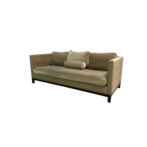 Velvet Olive Green Sofa