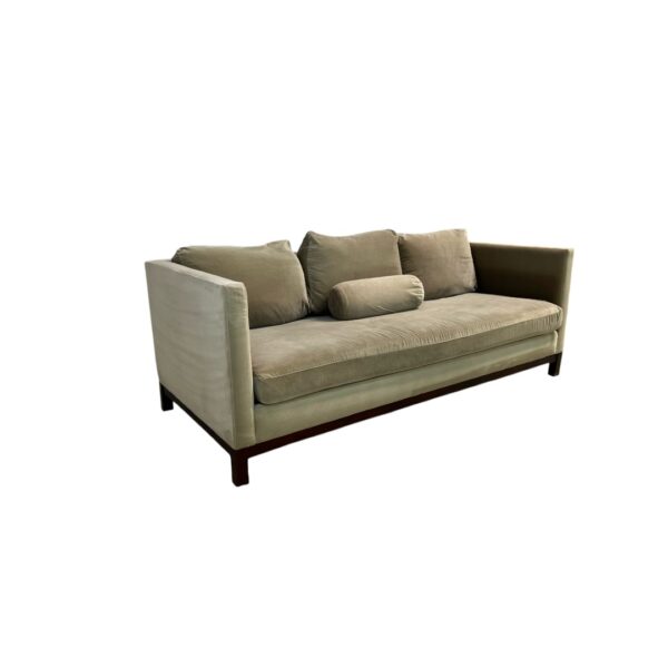 Velvet Olive Green Sofa - Image 2