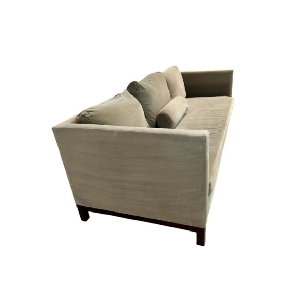Velvet Olive Green Sofa - Image 5