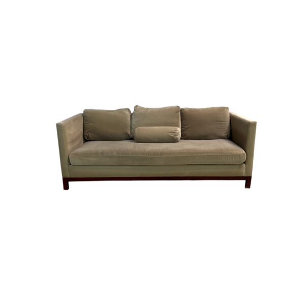Velvet Olive Green Sofa - Image 6